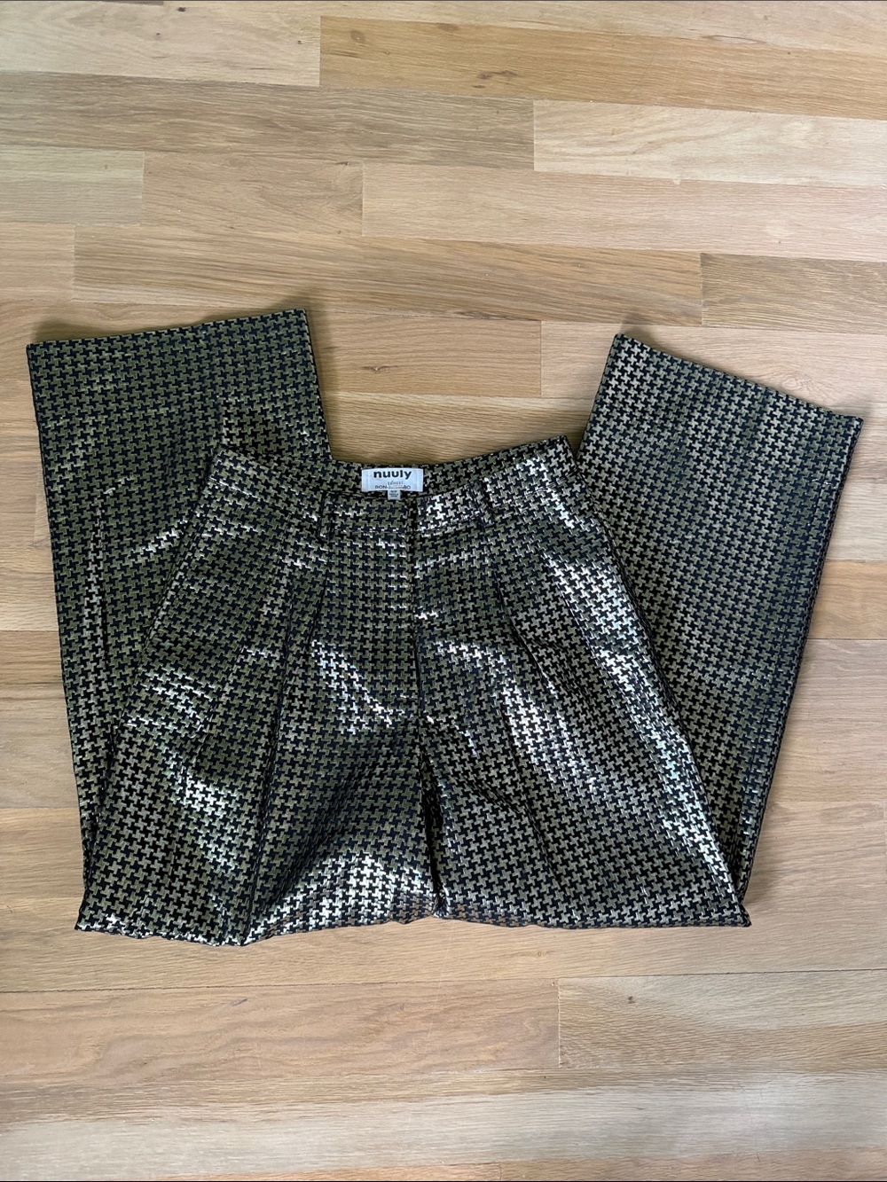 Ronny Kobo Gold Houndstooth Trousers
